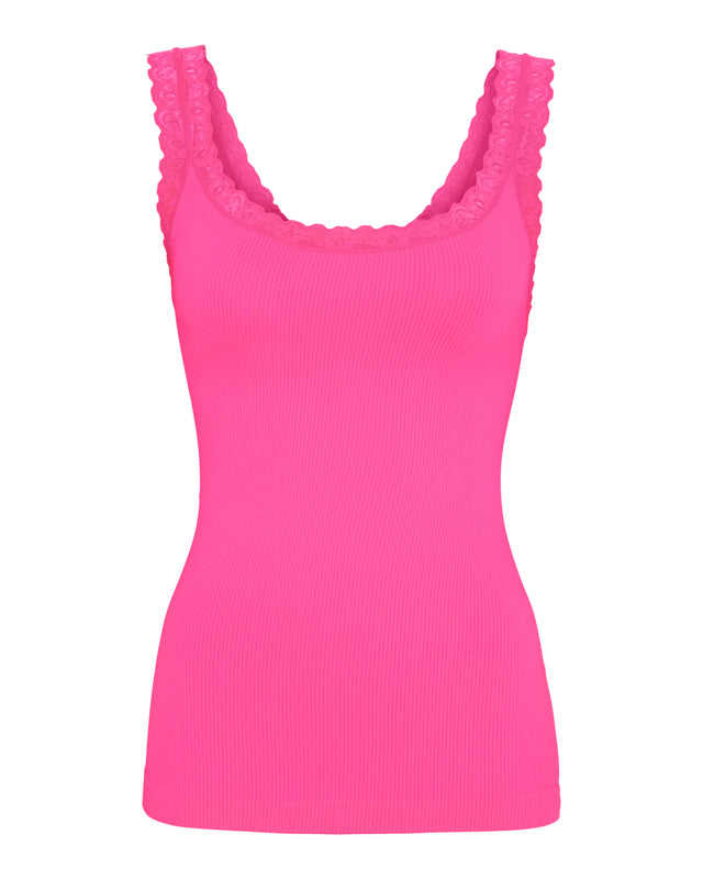 Frida Rib Top | Bubble Fluo