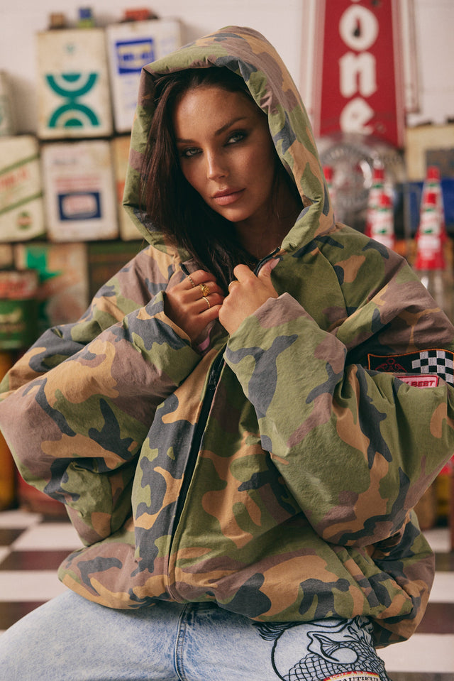 SABBI | The Be Kind Bomber Jacket | Camo
