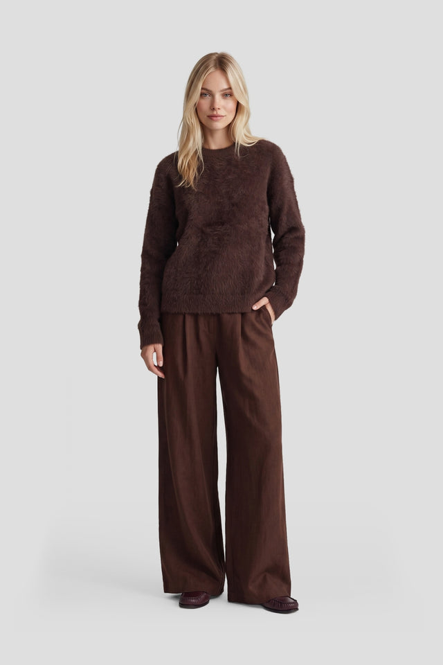Fluresk | islene knit sweater | Dark brown
