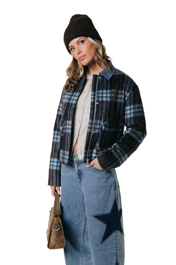 Colourful rebel | Malou Brushed Check Coach Jacket
