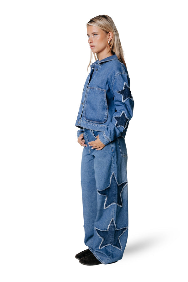 Colourful rebel | Zadie star studded wide leg jeans