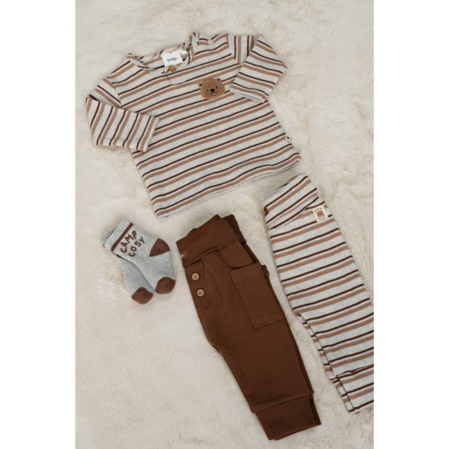 Feetje | Longsleeve rib met streep - Tiny Timber Tales | Bevertje