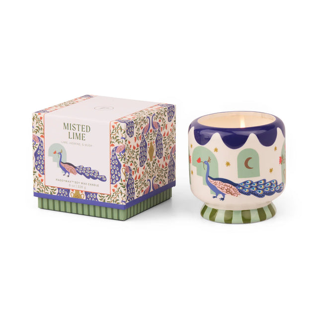 A dopo Peacock ceramic kaars | Misted Lime | Paddywax