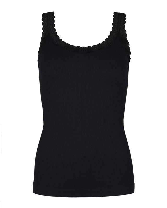 Frida Rib Top | Nero