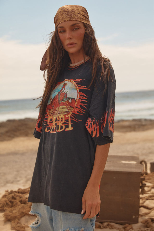 SABBI | The Flaming Cowboy tee | Black