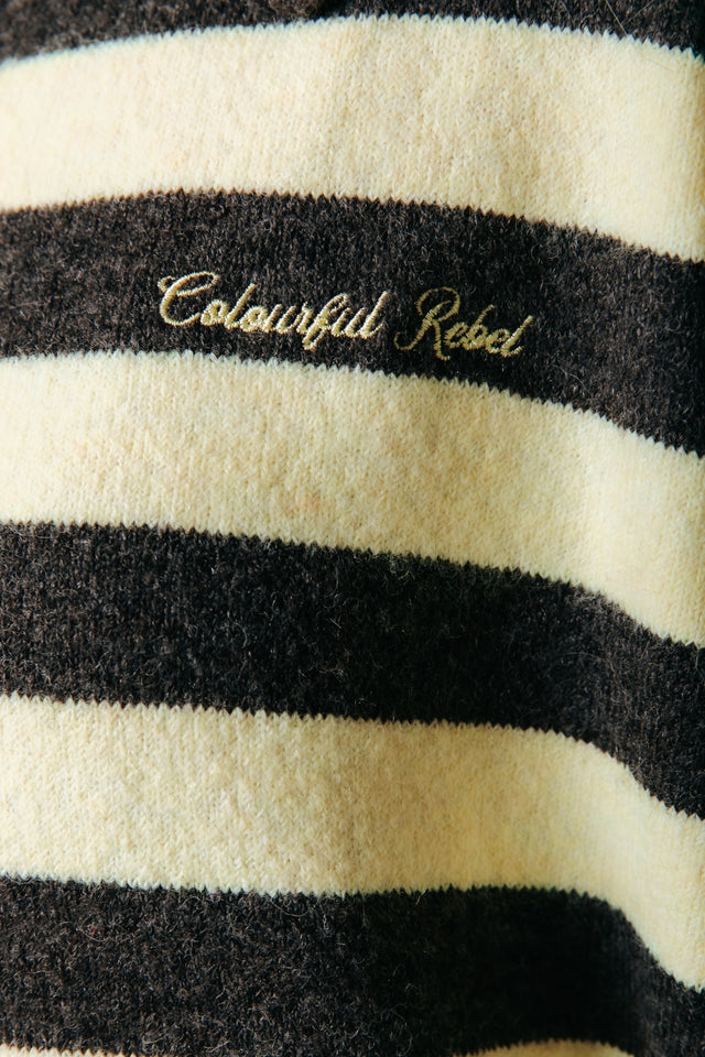 Colourful Rebel | Linsey striped fluffy knitted sweater