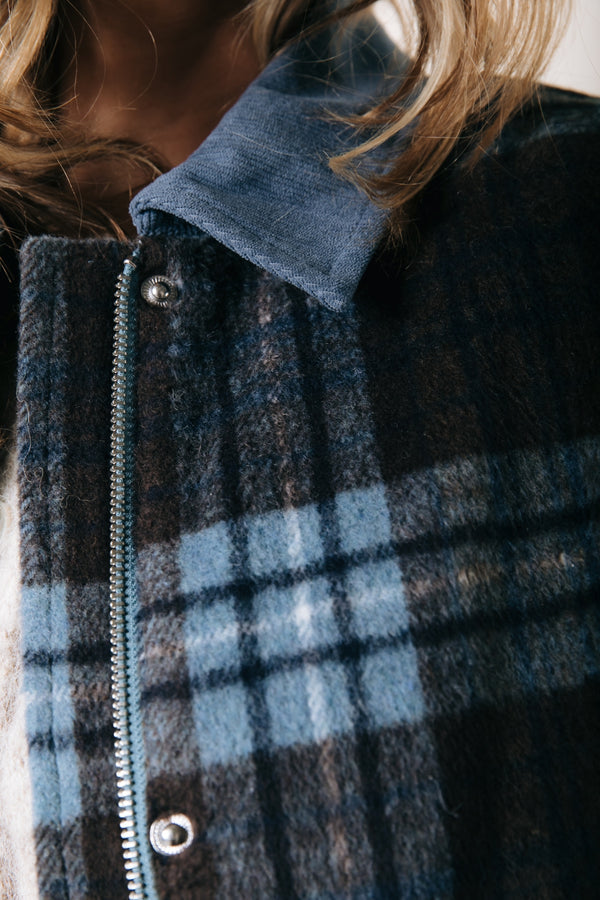 Colourful rebel | Malou Brushed Check Coach Jacket
