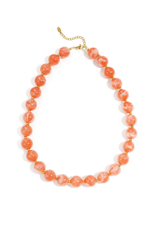 Kralen ketting | Gouden kraaltjes | Coral