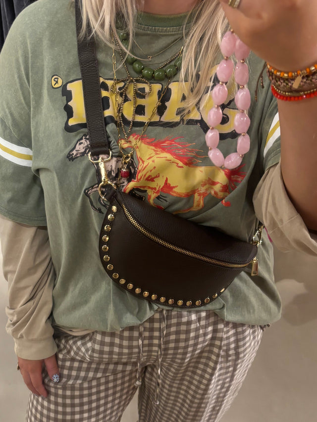Crossbody Tas | Leer | donkerbruin
