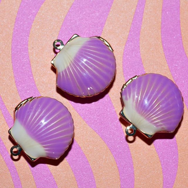 Bedel Schelp | paars | 18K Gold Filled