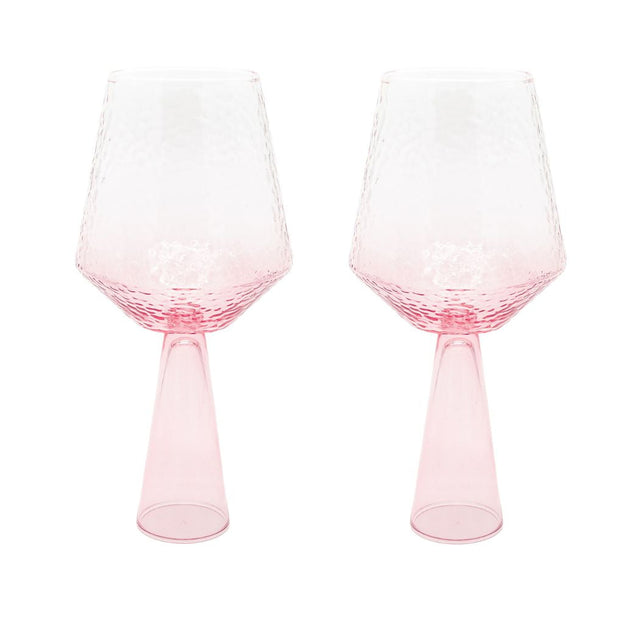 Claude wijnglas roze detail