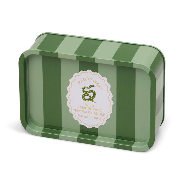 A Dopo Slangen Print Geurkaars in Blik | Wild Lemongrass Geurkaars | Paddywax - paddywax - wonder & melon
