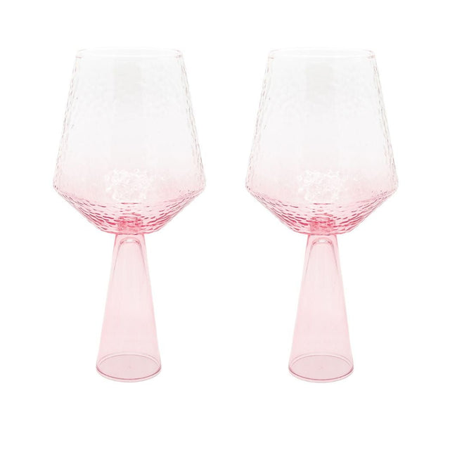 Brût Homeware | Wijnglas Claude set van 2 | Roze - Brût Homeware - wonder & melon