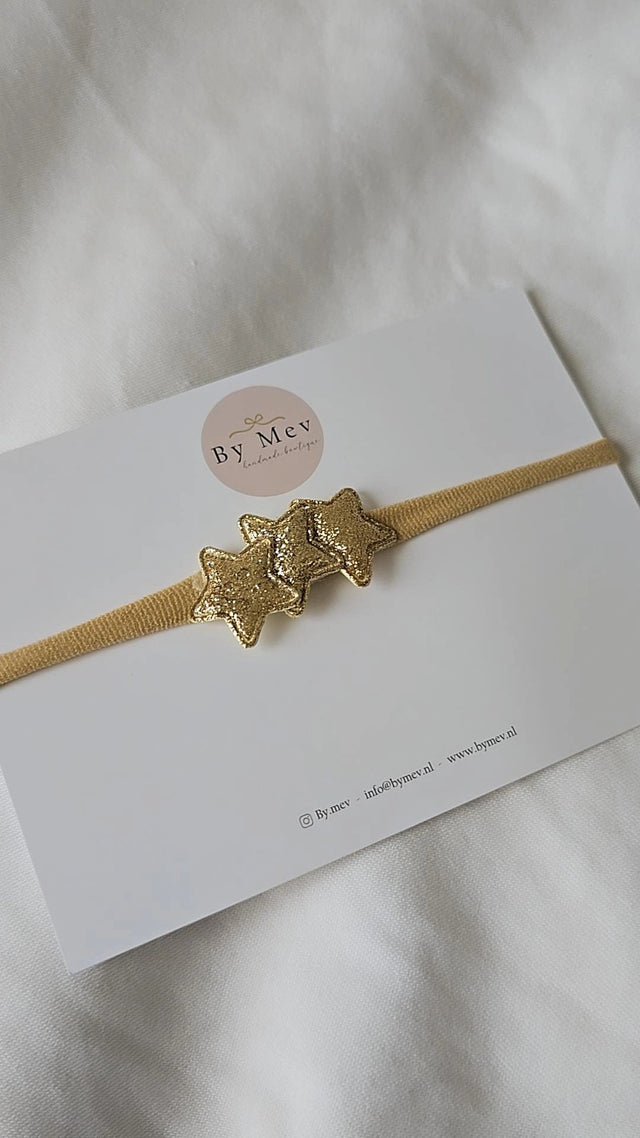 By Mev | Haarband Newborn Glitter Star | Goud - By Mev - wonder & melon