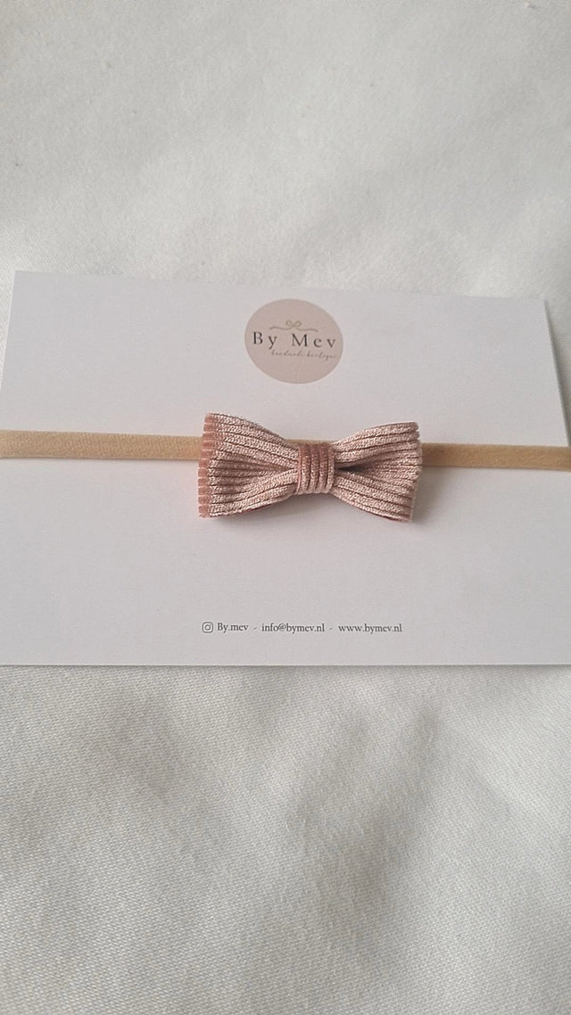 By Mev | Haarband Newborn Strik Velvet | Pink - By Mev - wonder & melon
