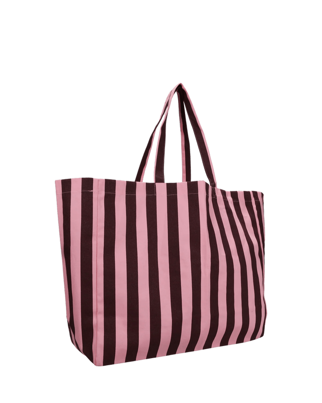 Canvas Tas Stripe | Roze - Bruin - wonder & melon - wonder & melon