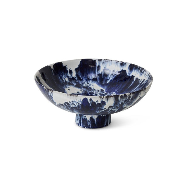Ceramic Bowl on Base | Indigo | HKliving - HKliving - wonder & melon