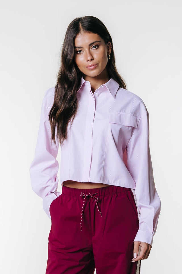 Colourful Rebel | Gestreepte cropped blouse - Colourful Rebel - wonder & melon