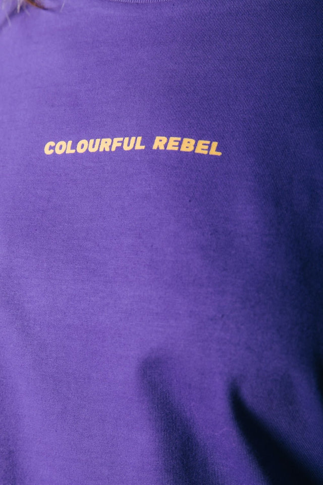 Colourful Rebel | Shirt | Paars | Geel logo - Colourful Rebel - wonder & melon