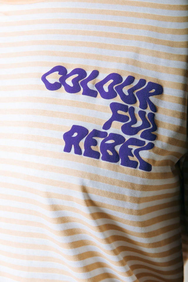 Colourful Rebel | Streep shirt | Geel/paars - Colourful Rebel - wonder & melon