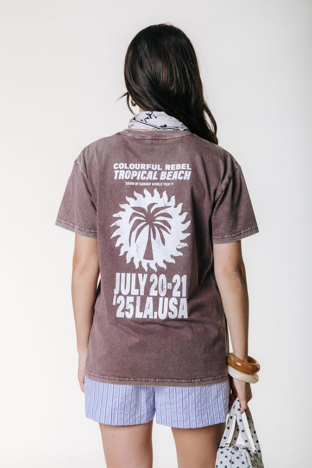 Colourful Rebel | T-Shirt | Brown | Palmtree - Colourful Rebel - wonder & melon