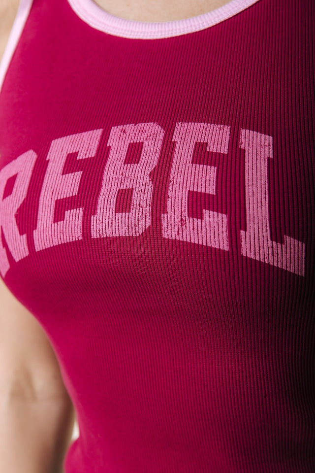 Colourful Rebel | Topje | Rood/Roze tekst - Colourful Rebel - wonder & melon