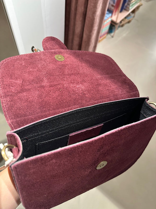 Crossbody Tas | Chique Suede | Burgundy - wonder & melon - wonder & melon