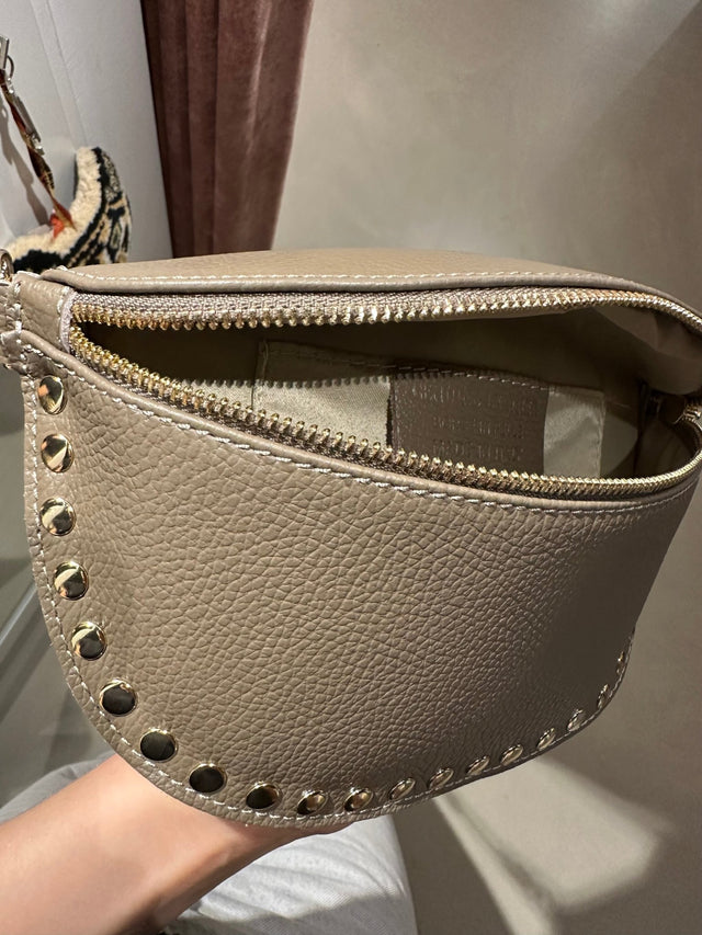 Crossbody Tas | Leer | Taupe - wonder & melon - wonder & melon