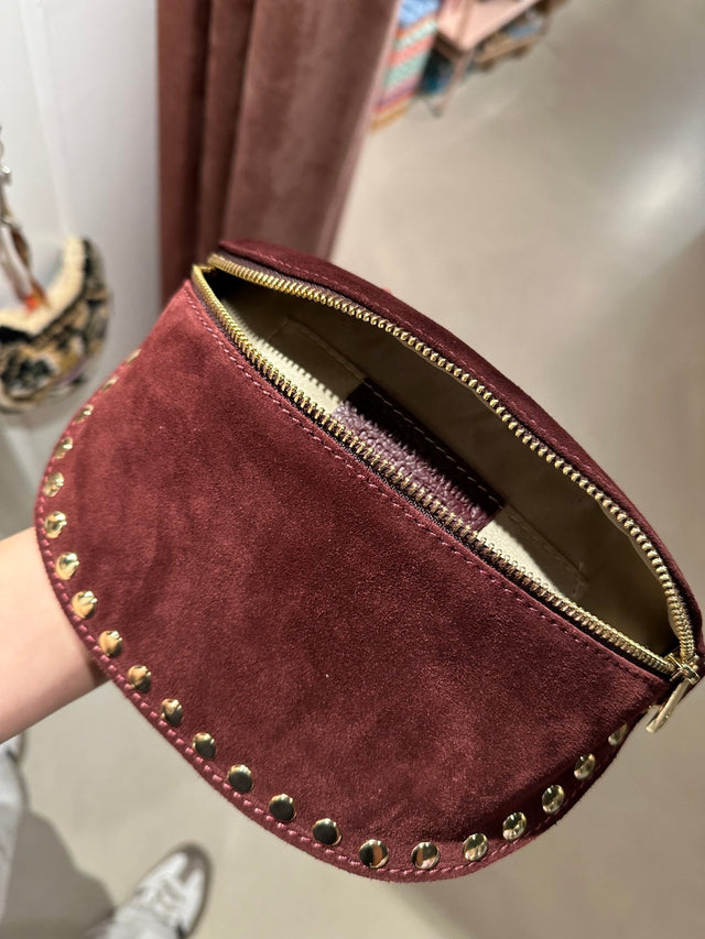 Crossbody Tas | Suede | Burgundy - wonder & melon - wonder & melon