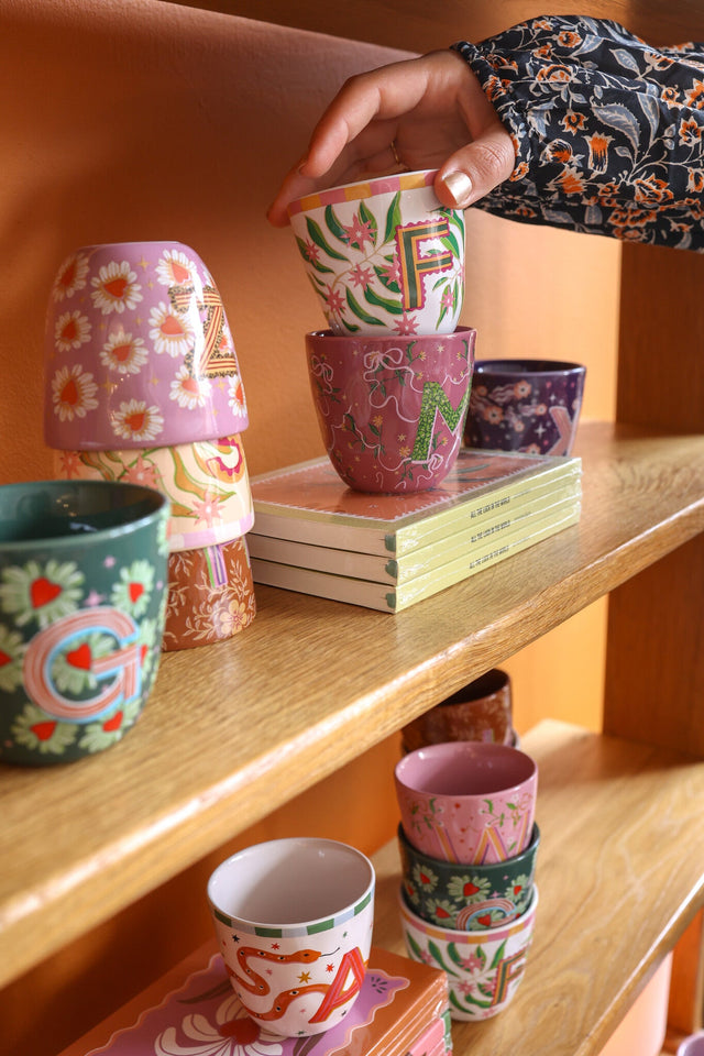 Cup Letter F - All the luck in the world - wonder & melon