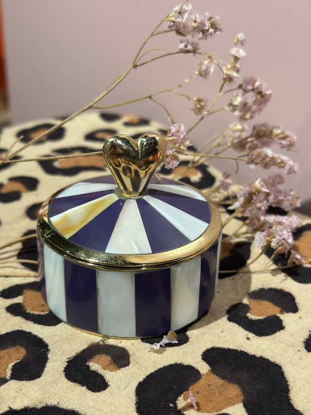 Deans the Label | Treasure box purple stripes | Heart - Deans the label - wonder & melon