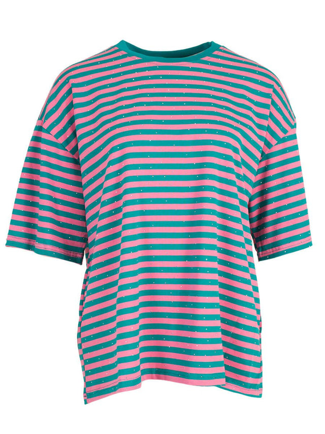 Don’t Strass Shirt| Groen - Roze | One Size - wonder & melon - wonder & melon