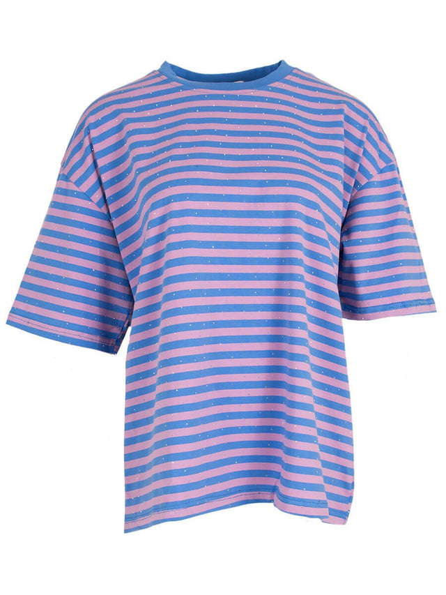 Don’t Strass Shirt| Lila - Blauw | One Size - wonder & melon - wonder & melon