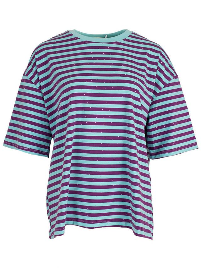 Don’t Strass Shirt| Paars - Blauw | One Size - wonder & melon - wonder & melon