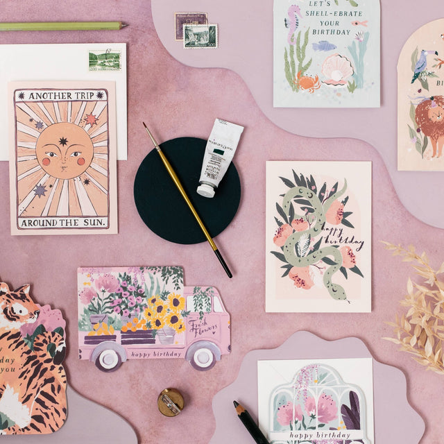 Flower Truck verjaardagskaart | Vrouwelijke verjaardagskaart | Bloemen - Sister Paper Co. - wonder & melon