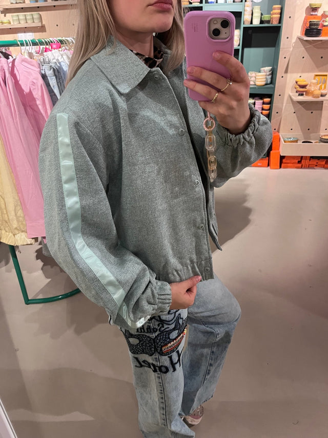 Fluresk | Bomber blauw | Blauwe streep - Fluresk - wonder & melon