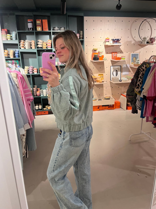 Fluresk | Bomber blauw | Blauwe streep - Fluresk - wonder & melon