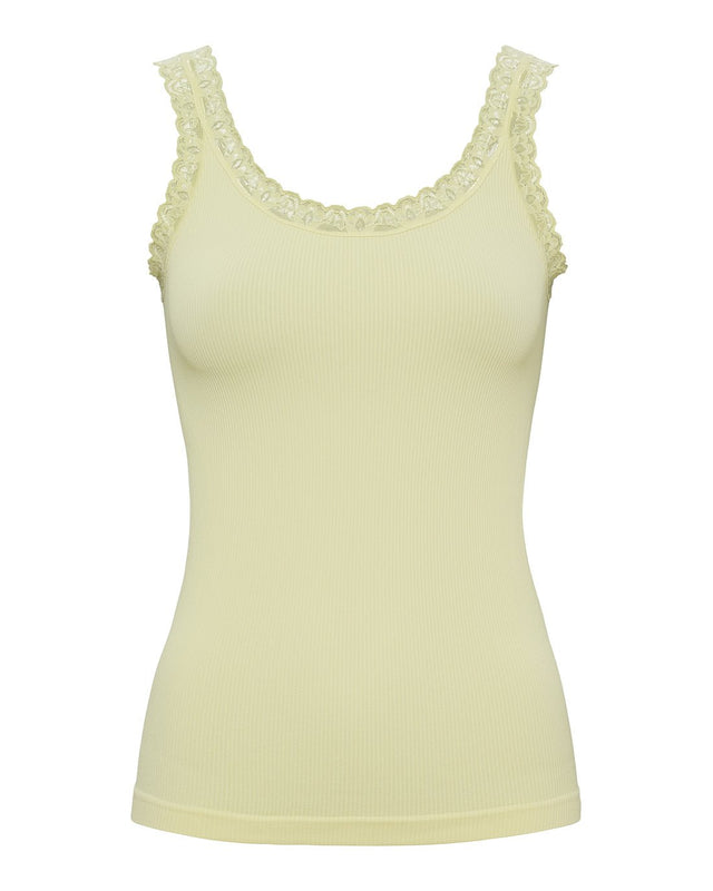 Frida Rib Top | Crema | Butter Yellow - wonder & melon - wonder & melon