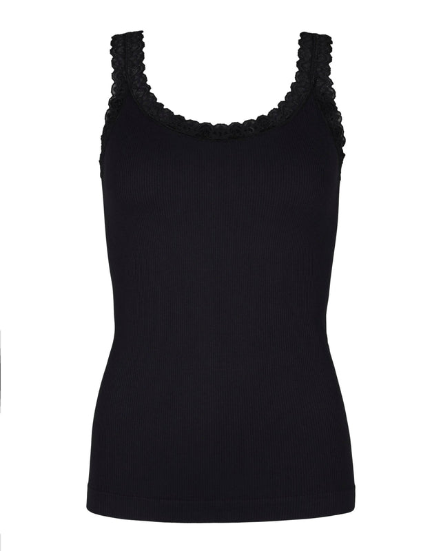 Frida Rib Top | Nero - wonder & melon - wonder & melon