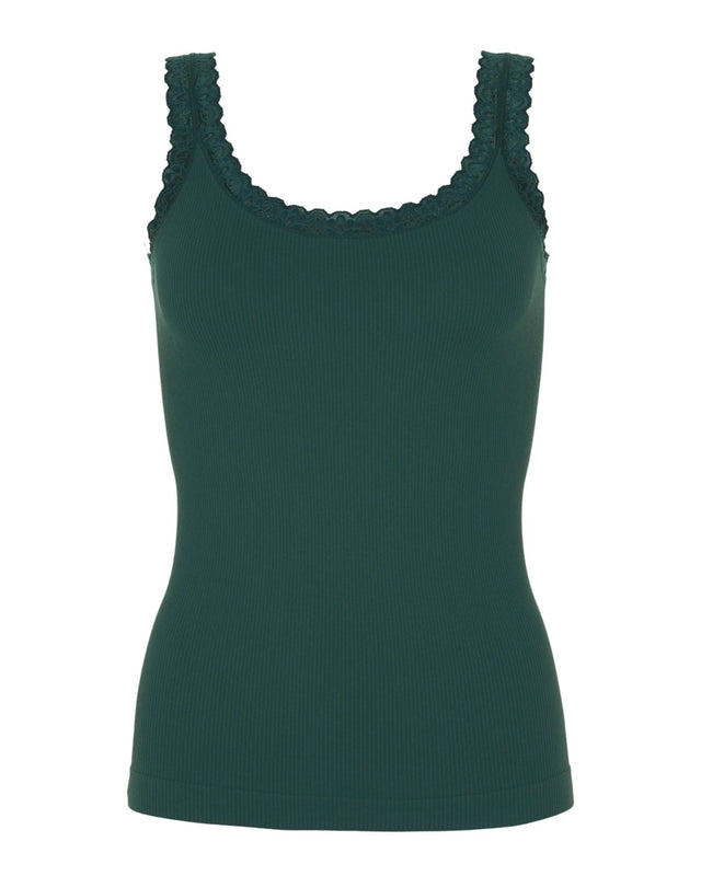 Frida Rib Top | Verde Scuro - wonder & melon - wonder & melon