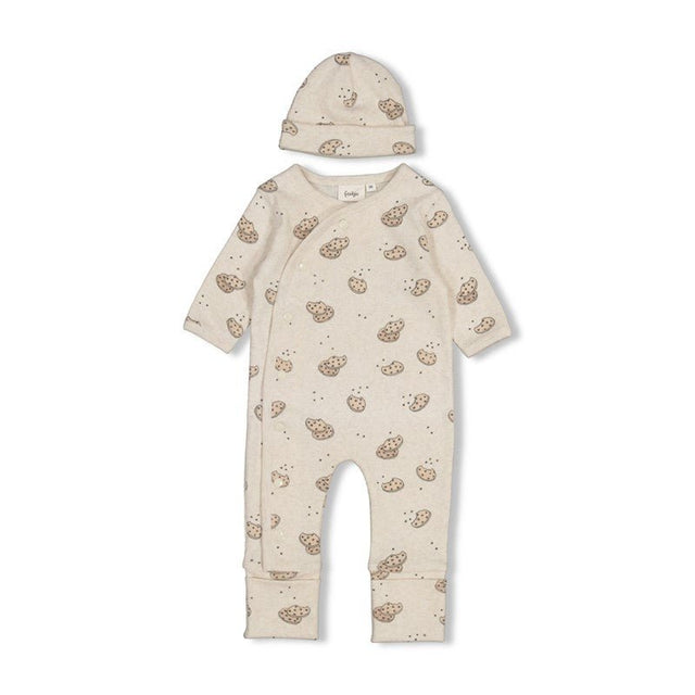 Geschenkset 1 - delig pak + muts | Offwhite Melange - Cookie | Feetje - Feetje - wonder & melon