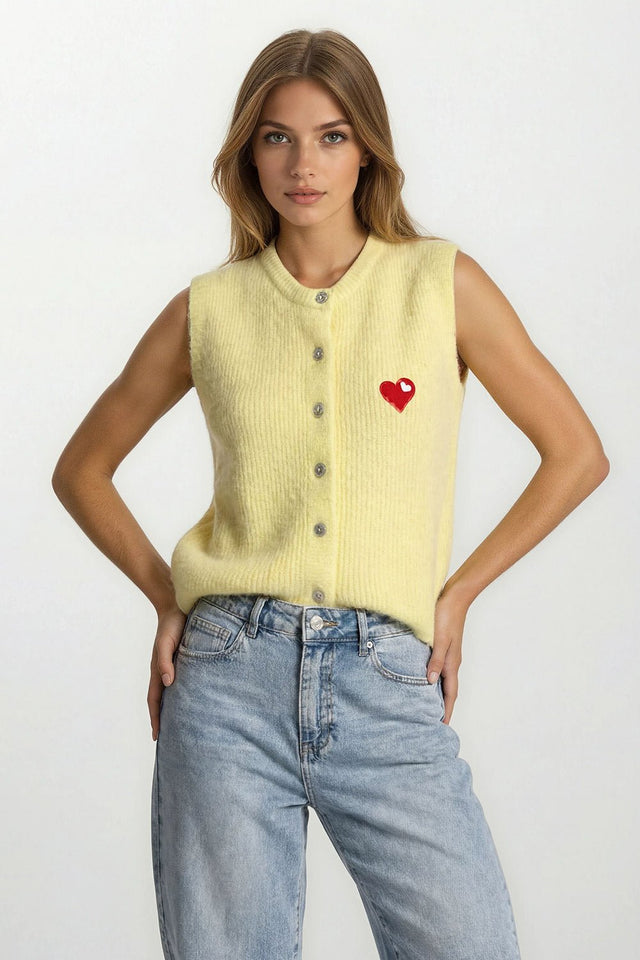 Gilet Heart | Yellow - wonder & melon - wonder & melon