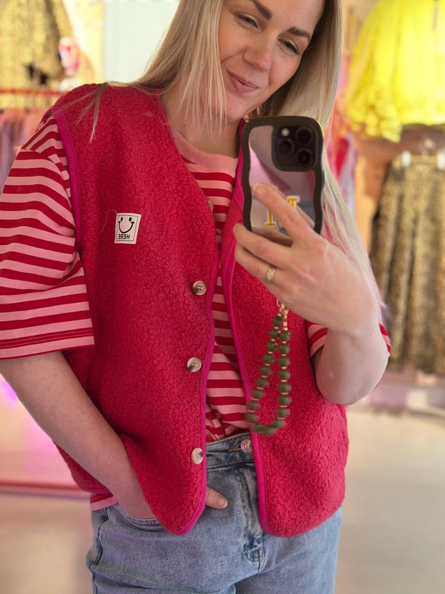 Gilet Smile | Fuchsia - wonder & melon - wonder & melon