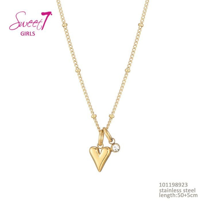 Girl Ketting | Hart | Stainless Steel - wonder & melon - wonder & melon