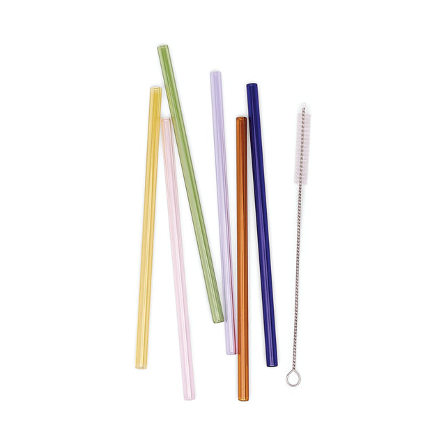 Glazen hoge rietjes set van 6 | The Whistler Colored | Here’s How - Here’s How - wonder & melon