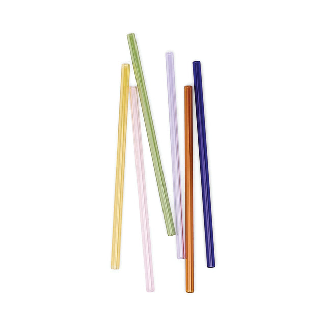 Glazen hoge rietjes set van 6 | The Whistler Colored | Here’s How - Here’s How - wonder & melon