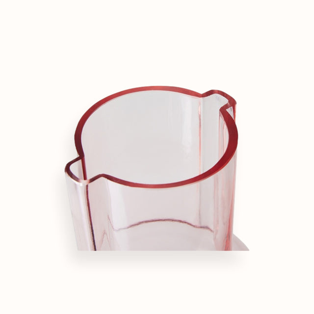 Glazen vaas sundae pink