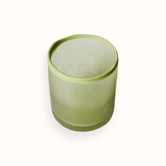 Glazen theelicht houder Olive