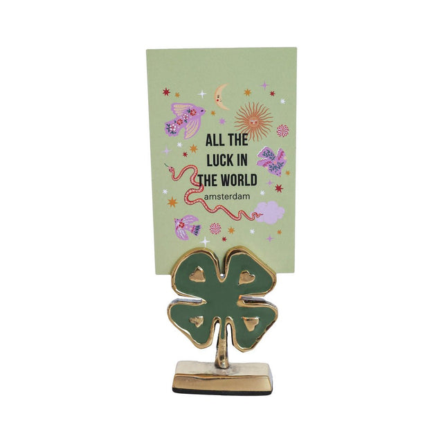 Kaarthouder Lucky Klaver | Mini - All the luck in the world - wonder & melon