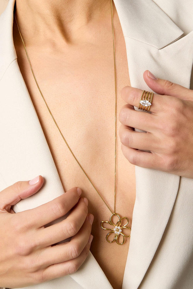 Ketting | Bloem bedel - wonder & melon - wonder & melon